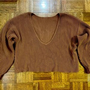 Luyna Oversized Brown Sweater